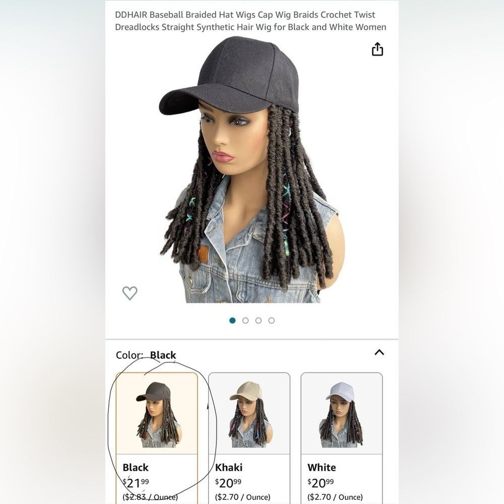 Braided hat wig